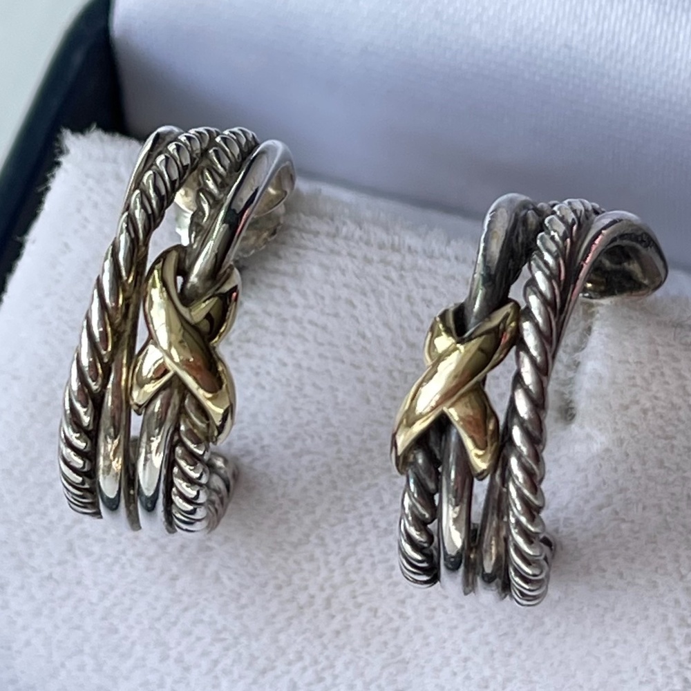 Authentic David Yurman Cable Hoop Earrings